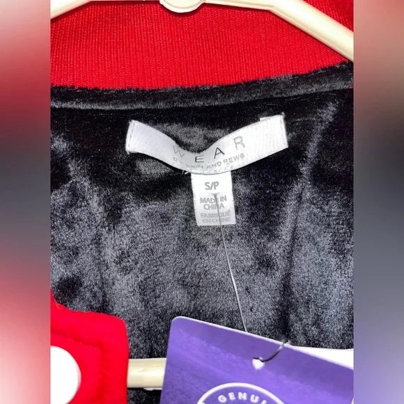 Women's WEAR by Erin Andrews Red Georgia Bulldogs Varsity Puffer Jacket Sz S New - Picture 8 of 10